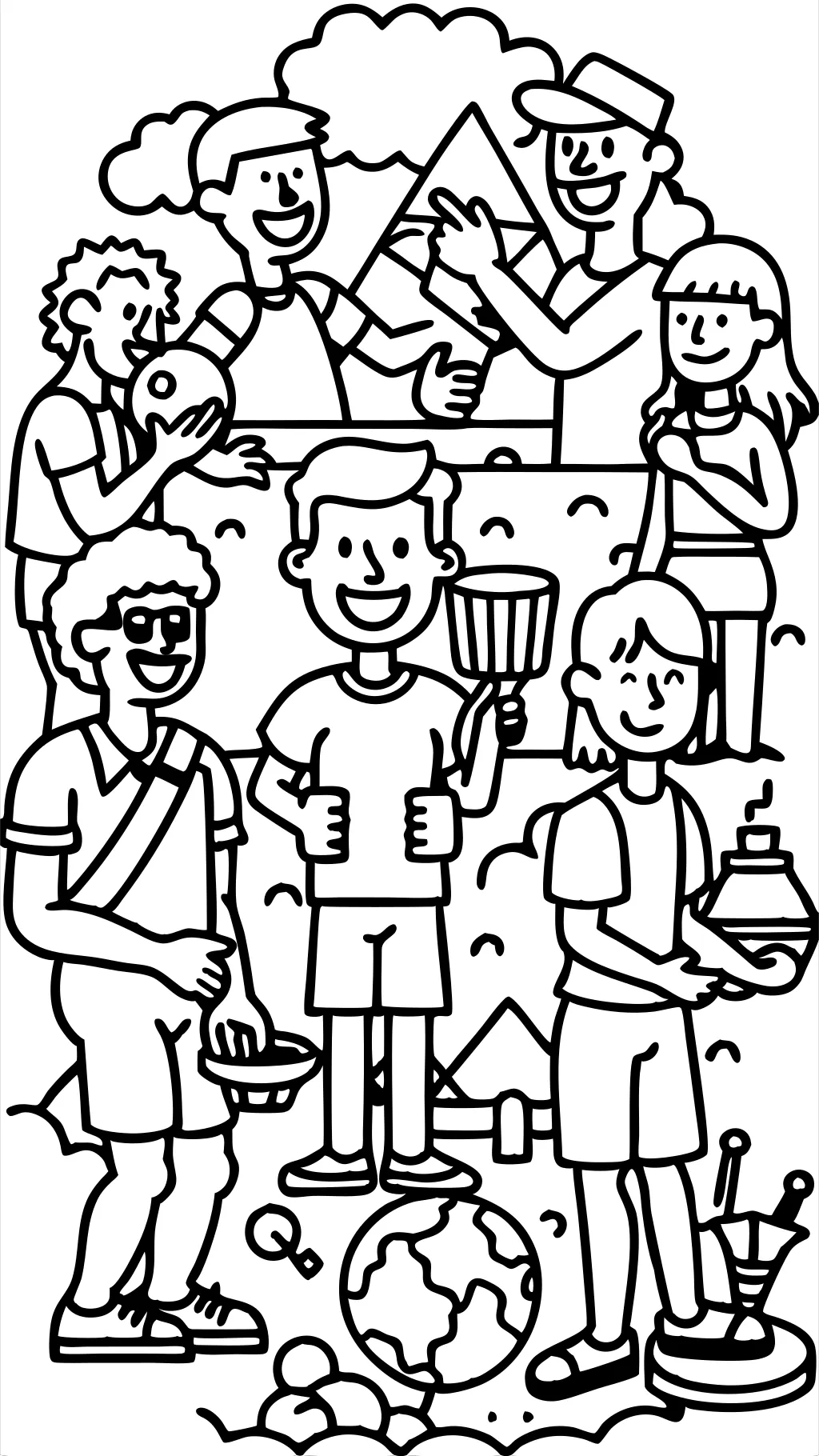 human coloring page